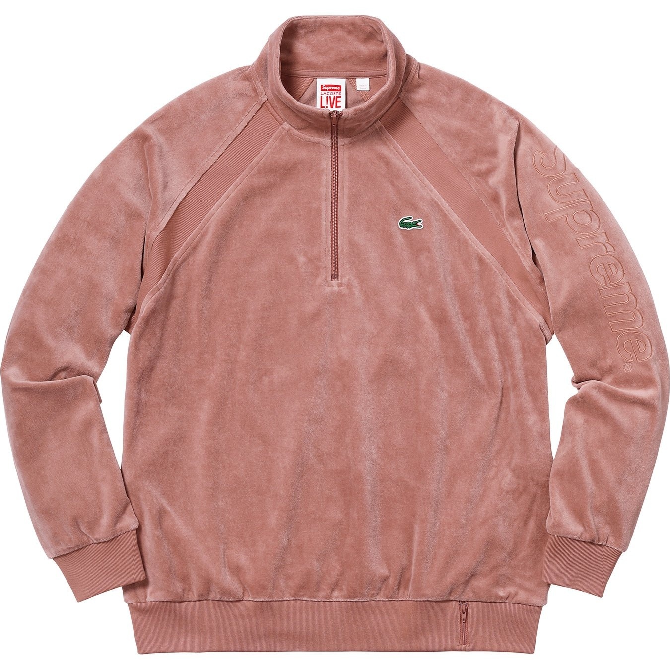 Supreme®/LACOSTE Velour Half-Zip Track Top view 4